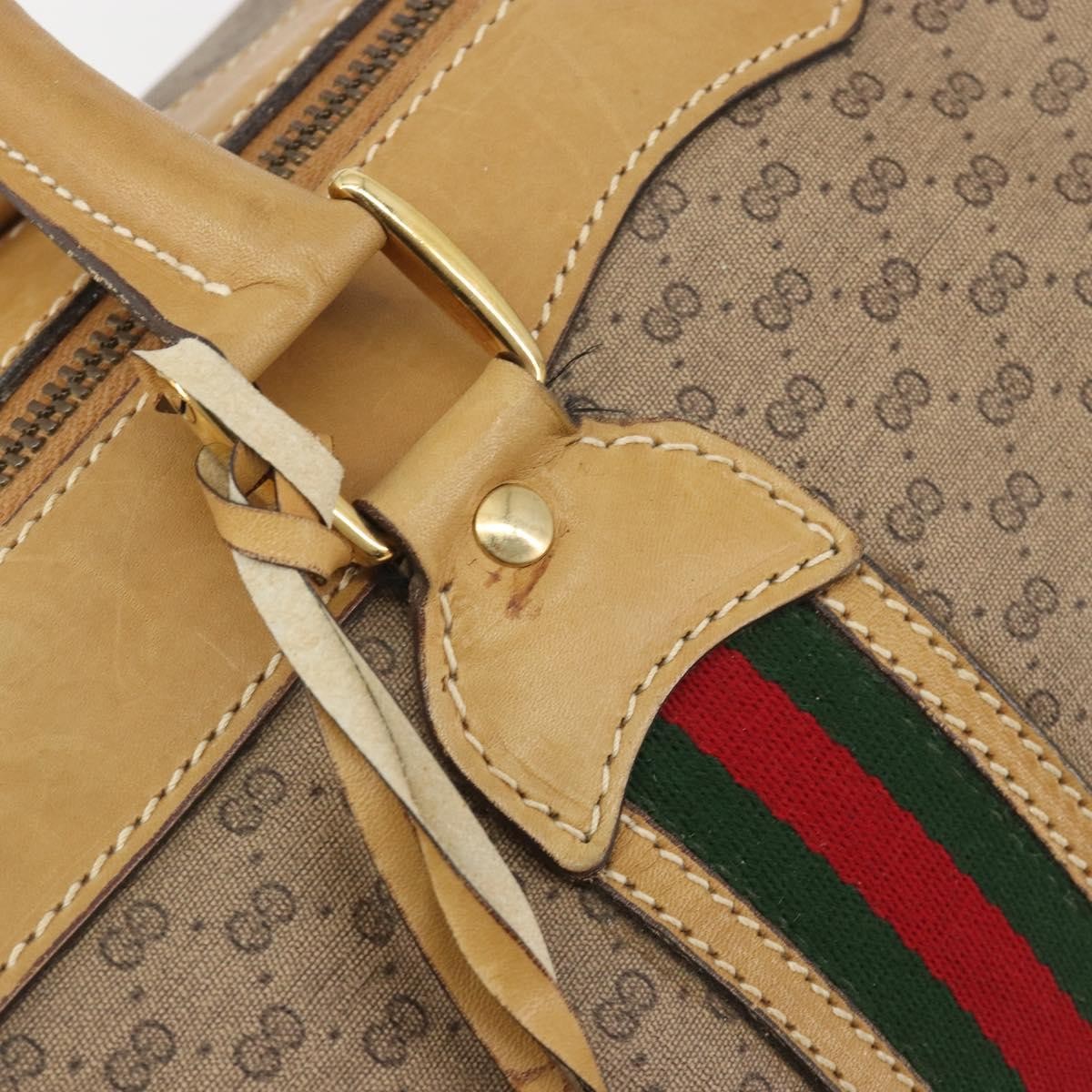 Gucci Boston Canvas, Beige, PVC, Travel Bag