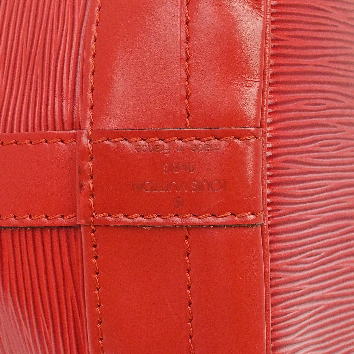 Louis Vuitton Noe Epi Leather, Red, Leather, Handbag