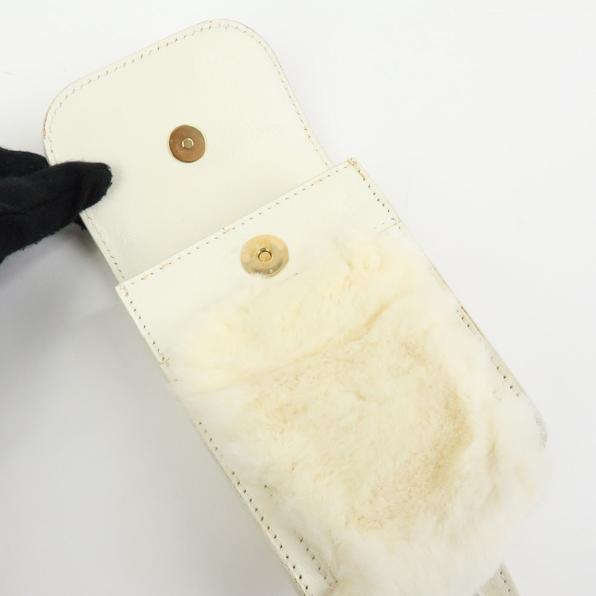 Celine Triomphe Leather, Beige, Leather, Shoulder Bag