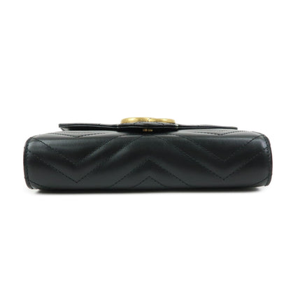 Gucci GG Marmont Chain Matelasse Leather, Black, Leather, Crossbody Bag