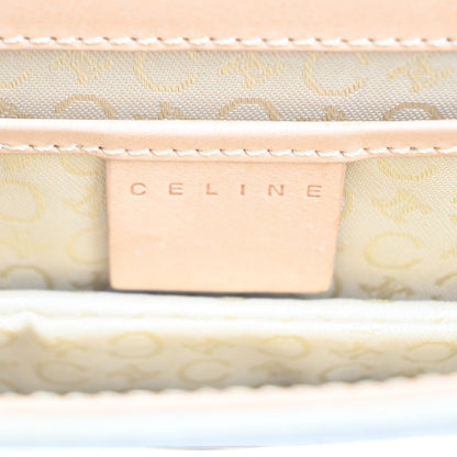 Celine C Macadam Shoulder Suede, Beige, Suede, Clutch