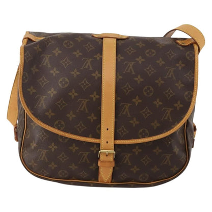 Louis Vuitton Saumur Monogram, Brown, Canvas, Shoulder Bag