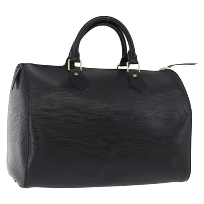 Louis Vuitton Speedy Epi Leather, Black, Leather, Handbag