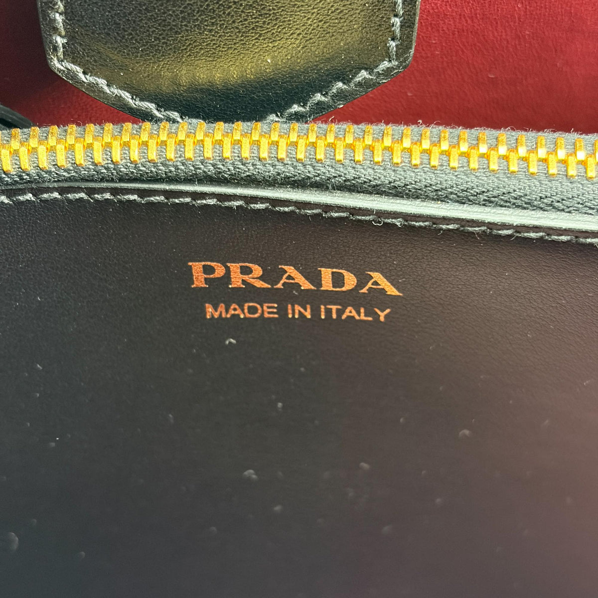 Prada Matinee Top Handle Saffiano Leather, Black, Leather, Handbag