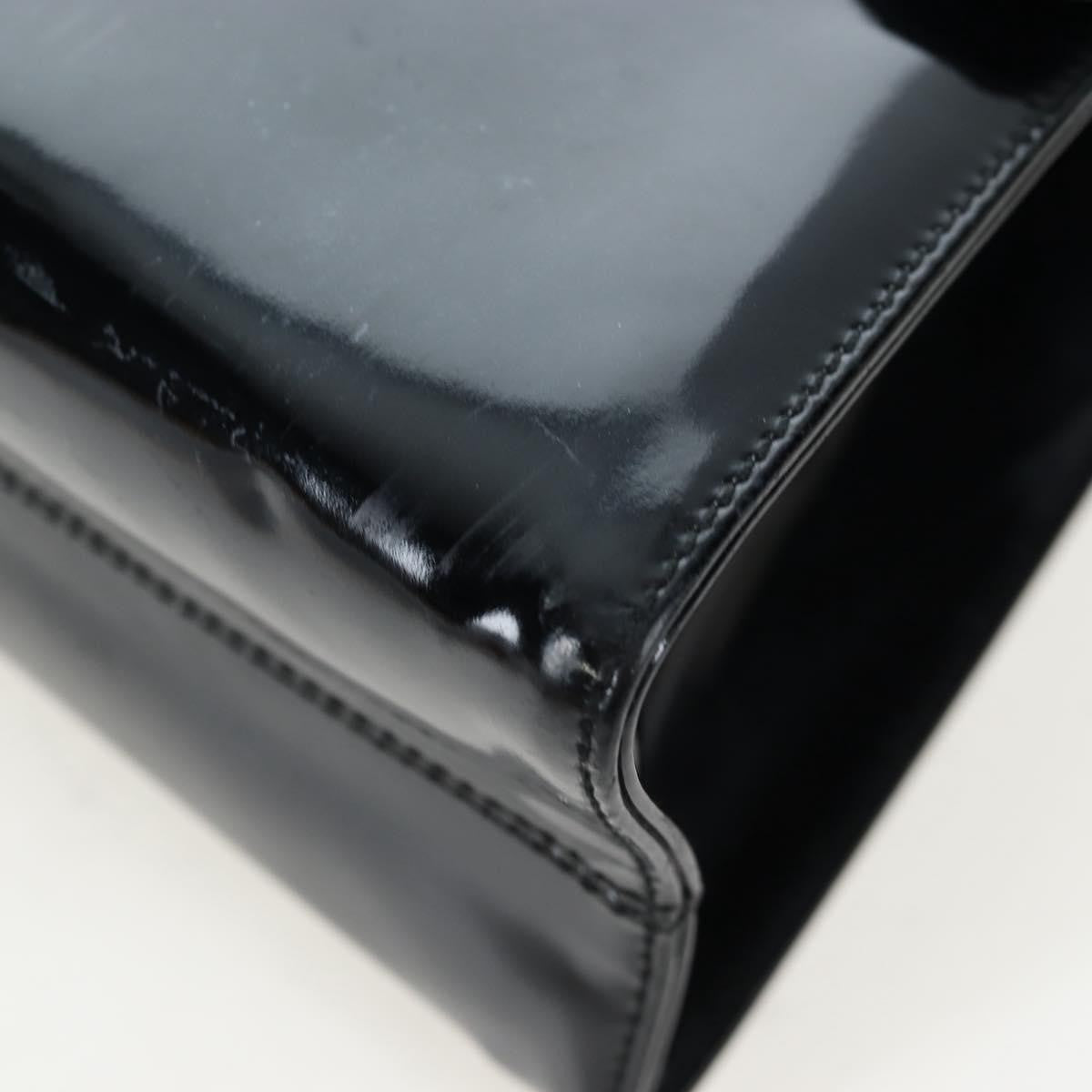 Salvatore Ferragamo Vala Patent Leather, Black, Patent Leather, Shoulder Bag