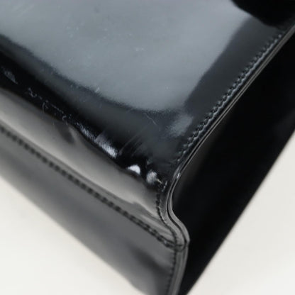 Salvatore Ferragamo Vala Patent Leather, Black, Patent Leather, Shoulder Bag
