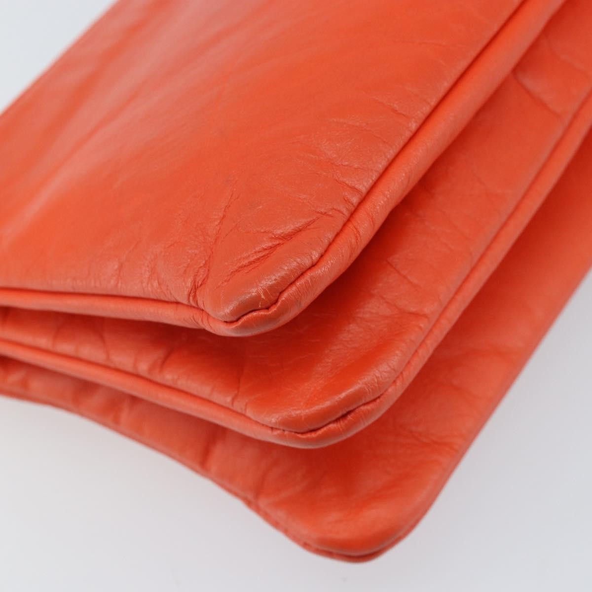 Celine Trio Leather, Orange, Leather, Shoulder Bag