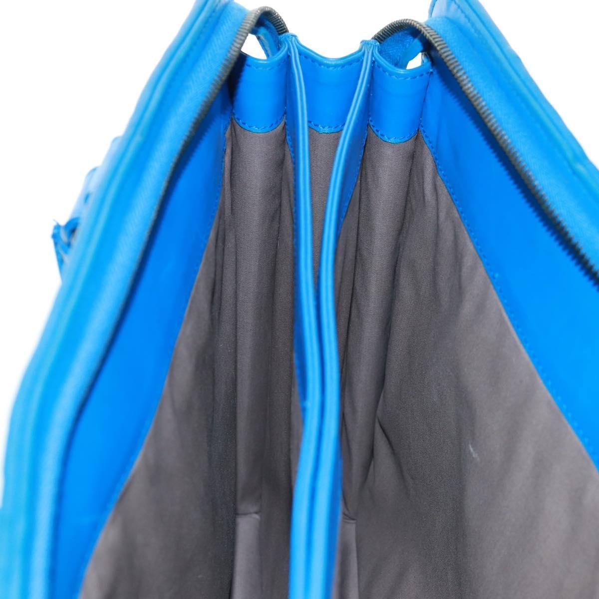 Bottega Veneta Top Zip Intrecciato Nappa, Blue, Leather, Briefcase