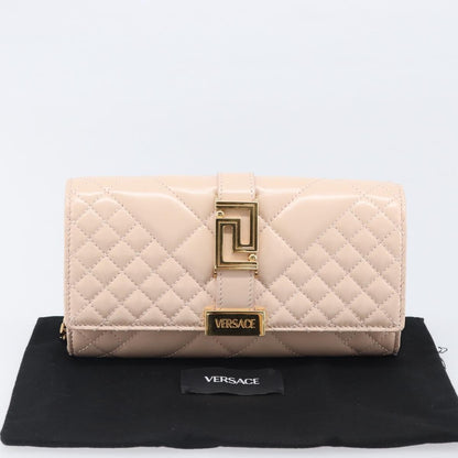 Versace Greca Goddess Convertible Clutch Leather, Pink, Leather, Shoulder Bag