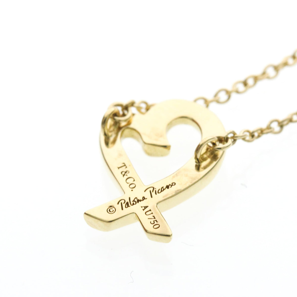 Tiffany & Co. Paloma Picasso Loving Heart Pendant 18K Yellow Gold, Gold, Yellow Gold, Necklace