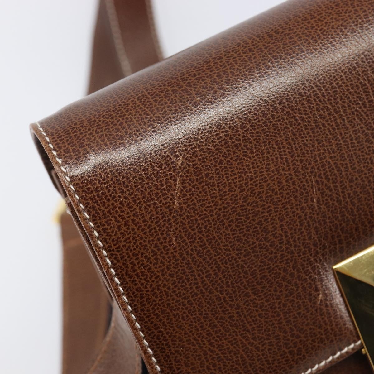 Salvatore Ferragamo Shoulder Bag Leather, Brown, Leather, Shoulder Bag