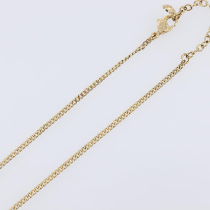 Christian Dior Vintage Logo Pendant Metal, Gold, Metal, Necklace