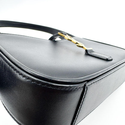 Saint Laurent Le 5 a 7 Hobo Leather, Black, Leather, Shoulder Bag