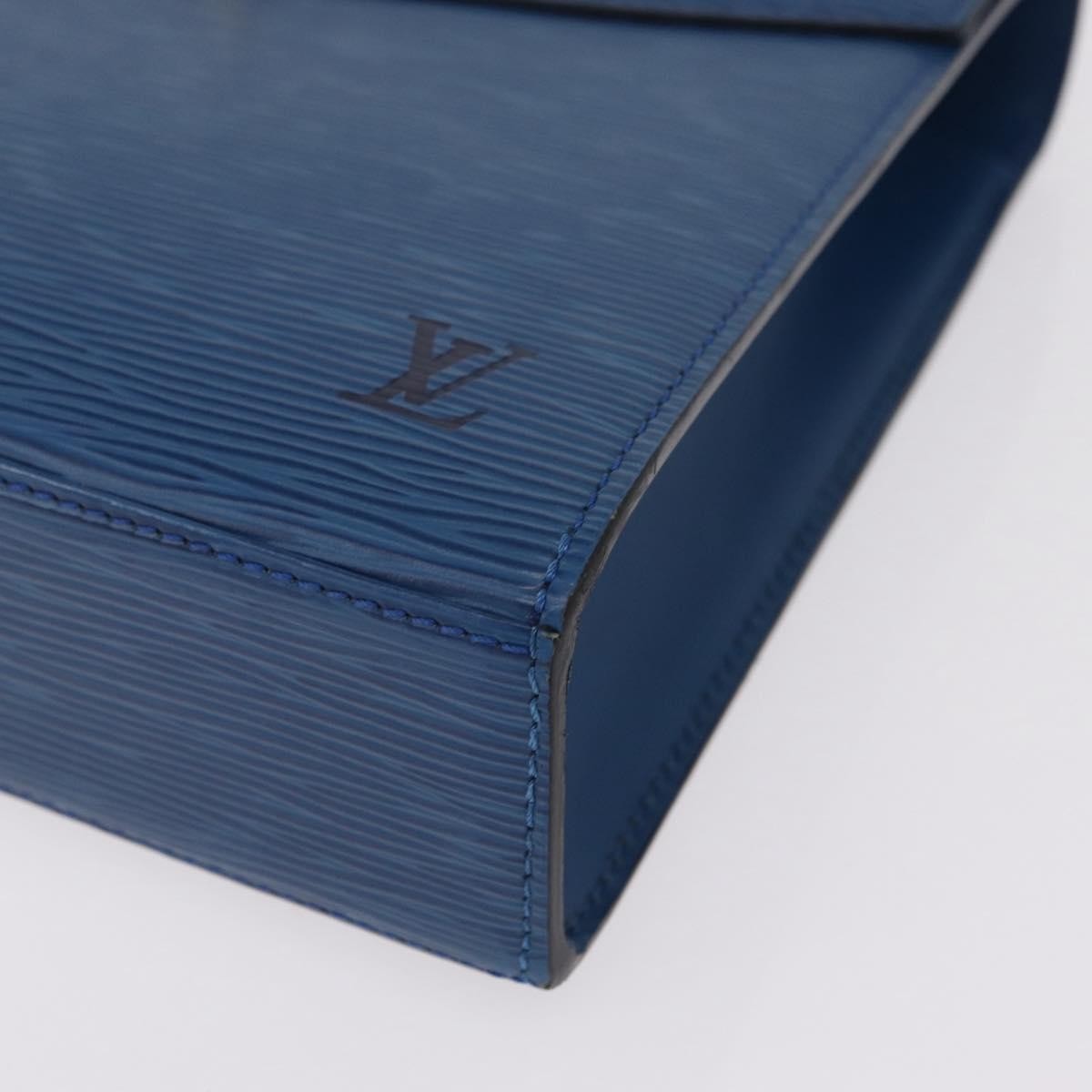Louis Vuitton Malesherbes Epi Leather, Blue, Leather, Handbag