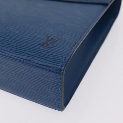 Louis Vuitton Malesherbes Epi Leather, Blue, Leather, Handbag