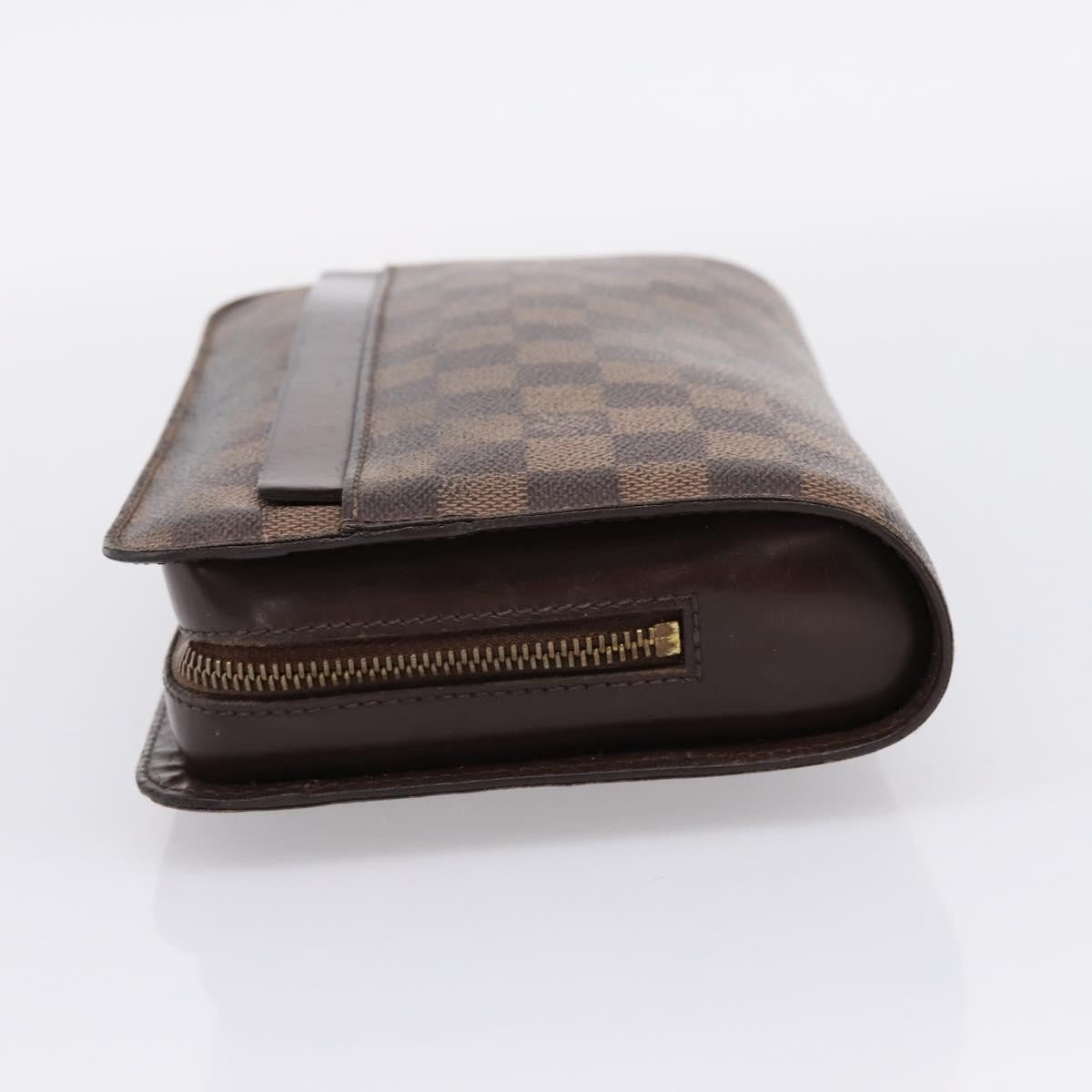 Louis Vuitton Pochette Saint Louis Damier, Brown, Canvas, Clutch