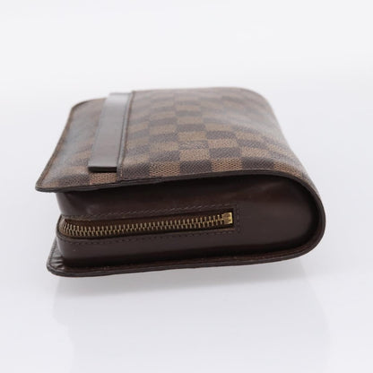 Louis Vuitton Pochette Saint Louis Damier, Brown, Canvas, Clutch