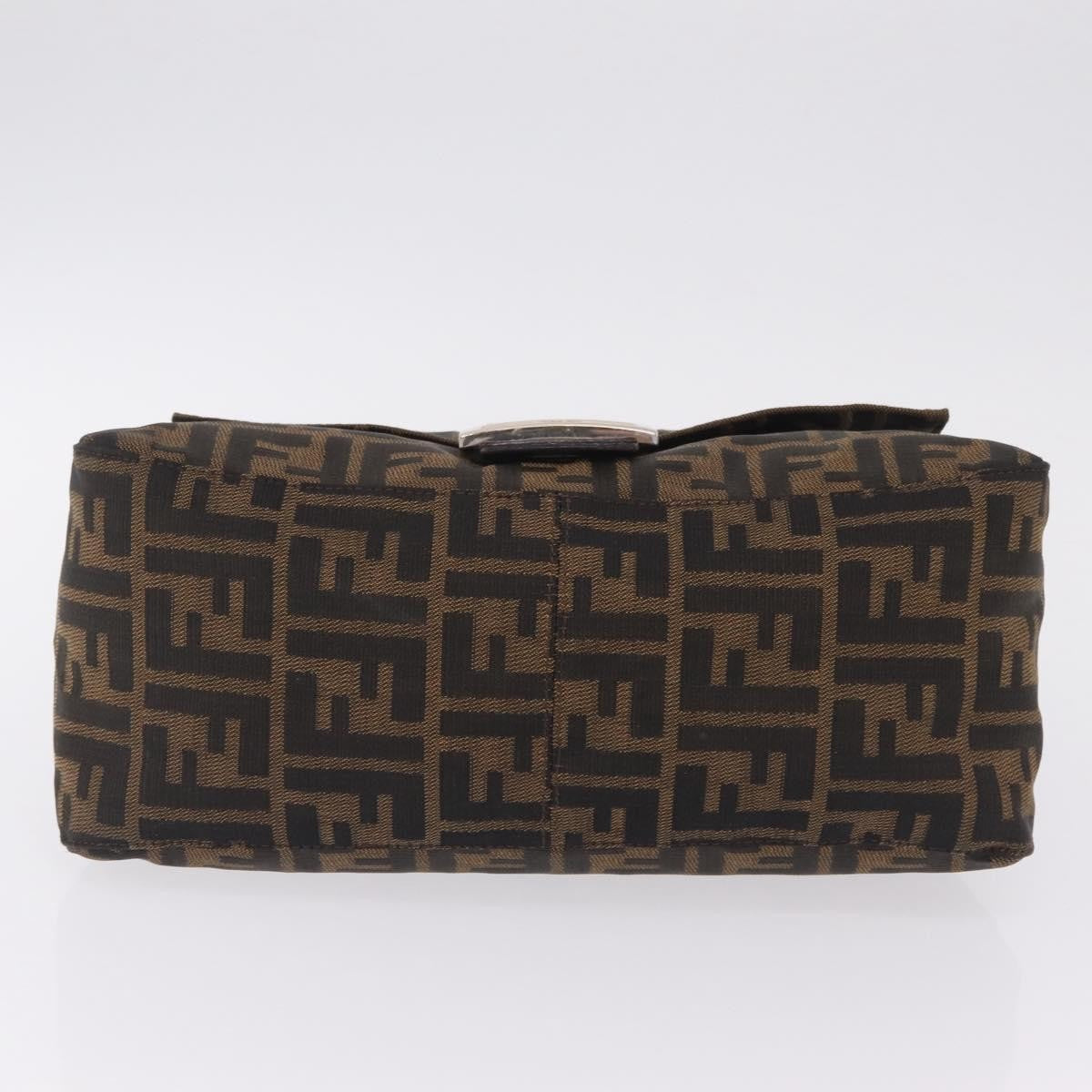 Fendi Zucchino Mamma Baguette Canvas, Brown, Canvas, Shoulder Bag