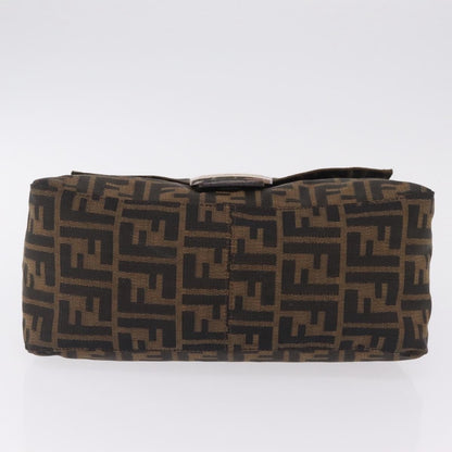 Fendi Zucchino Mamma Baguette Canvas, Brown, Canvas, Shoulder Bag