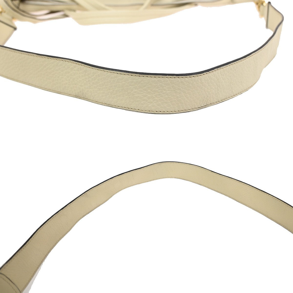 Gucci Twill Satchel Leather, White, Leather, Shoulder Bag