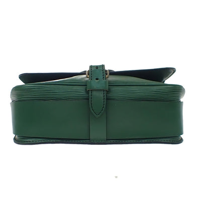 Louis Vuitton Cartouchiere Epi Leather, Green, Leather, Handbag