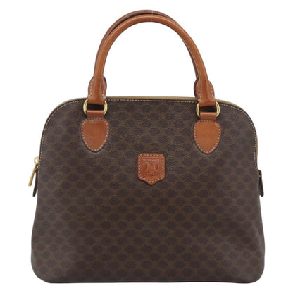 Celine Vintage Handbag Toile Céline, Brown, PVC, Handbag