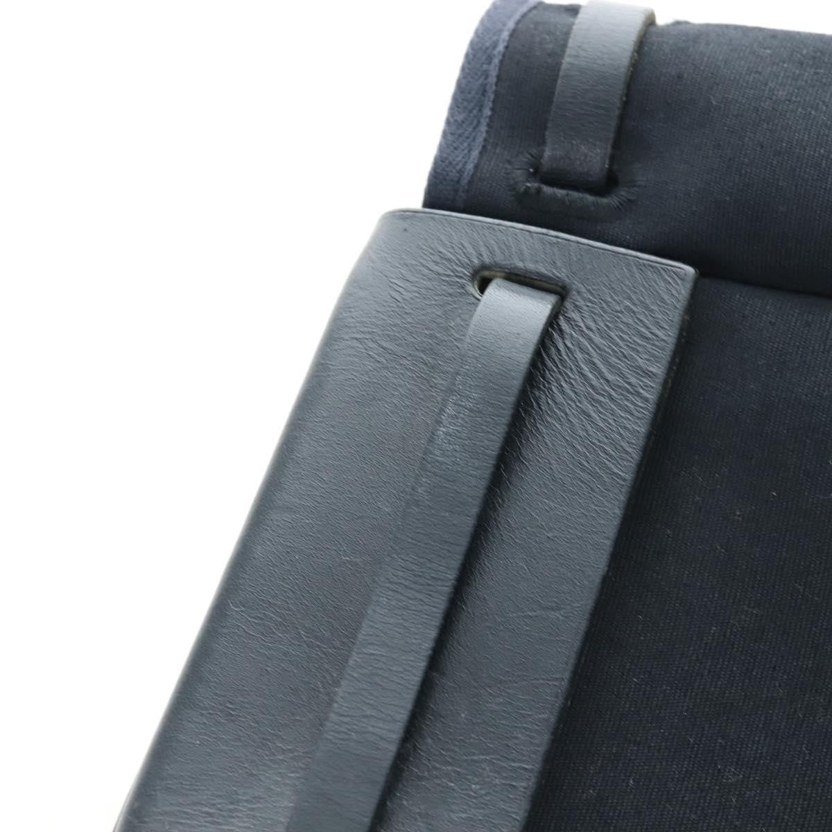 Hermes Herbag Cabas Toile and Leather, Black, Canvas, Tote Bag