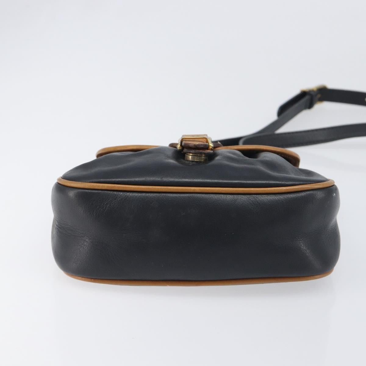 Celine Flap Shoulder Leather, Black, Leather, Shoulder Bag