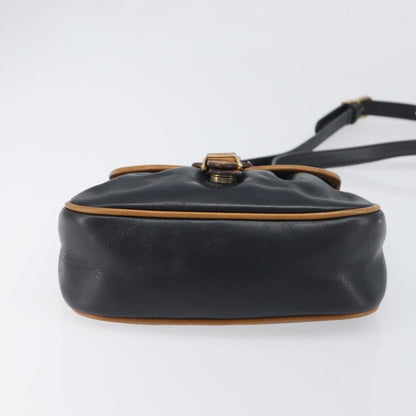 Celine Flap Shoulder Leather, Black, Leather, Shoulder Bag