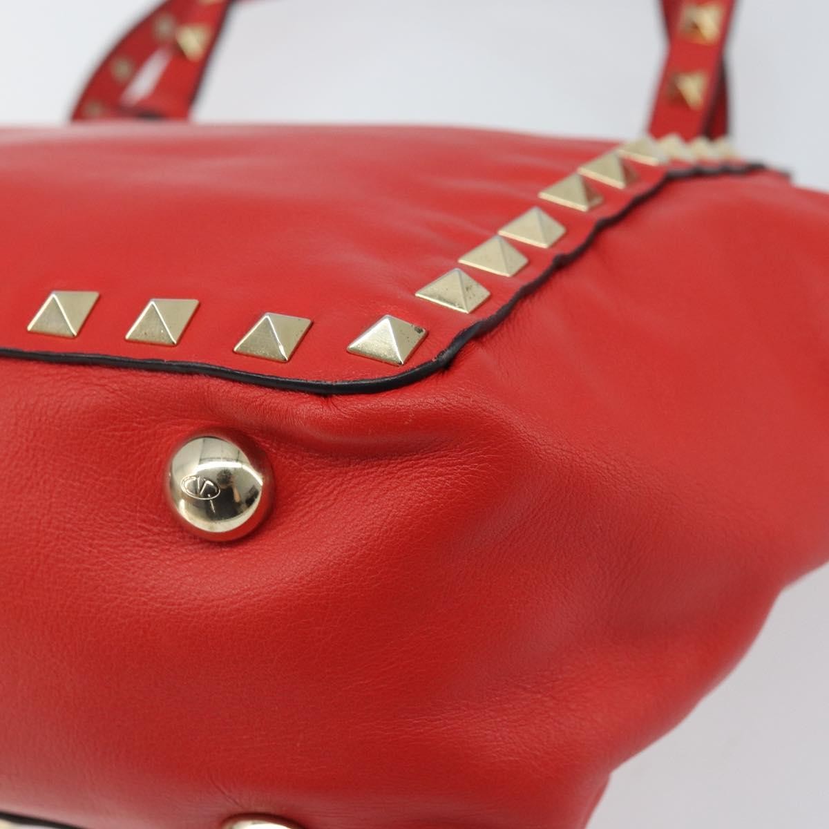 Valentino Garavani Rockstud Tote Soft Leather, Red, Leather, Tote Bag