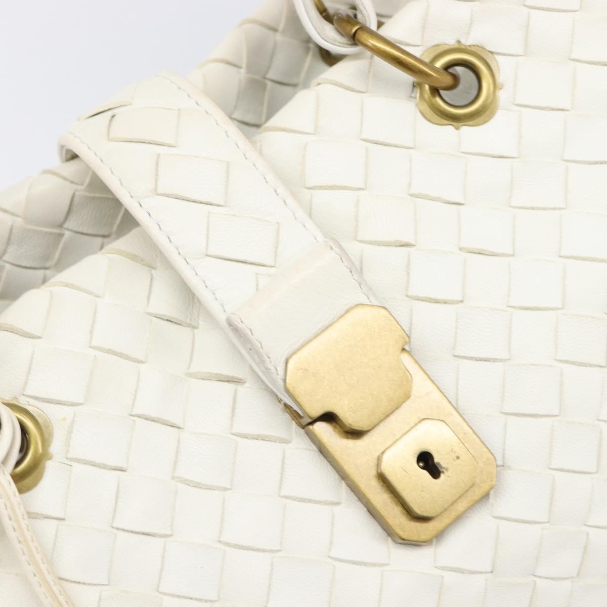 Bottega Veneta Capri Tote Intrecciato Nappa, White, Leather, Tote Bag