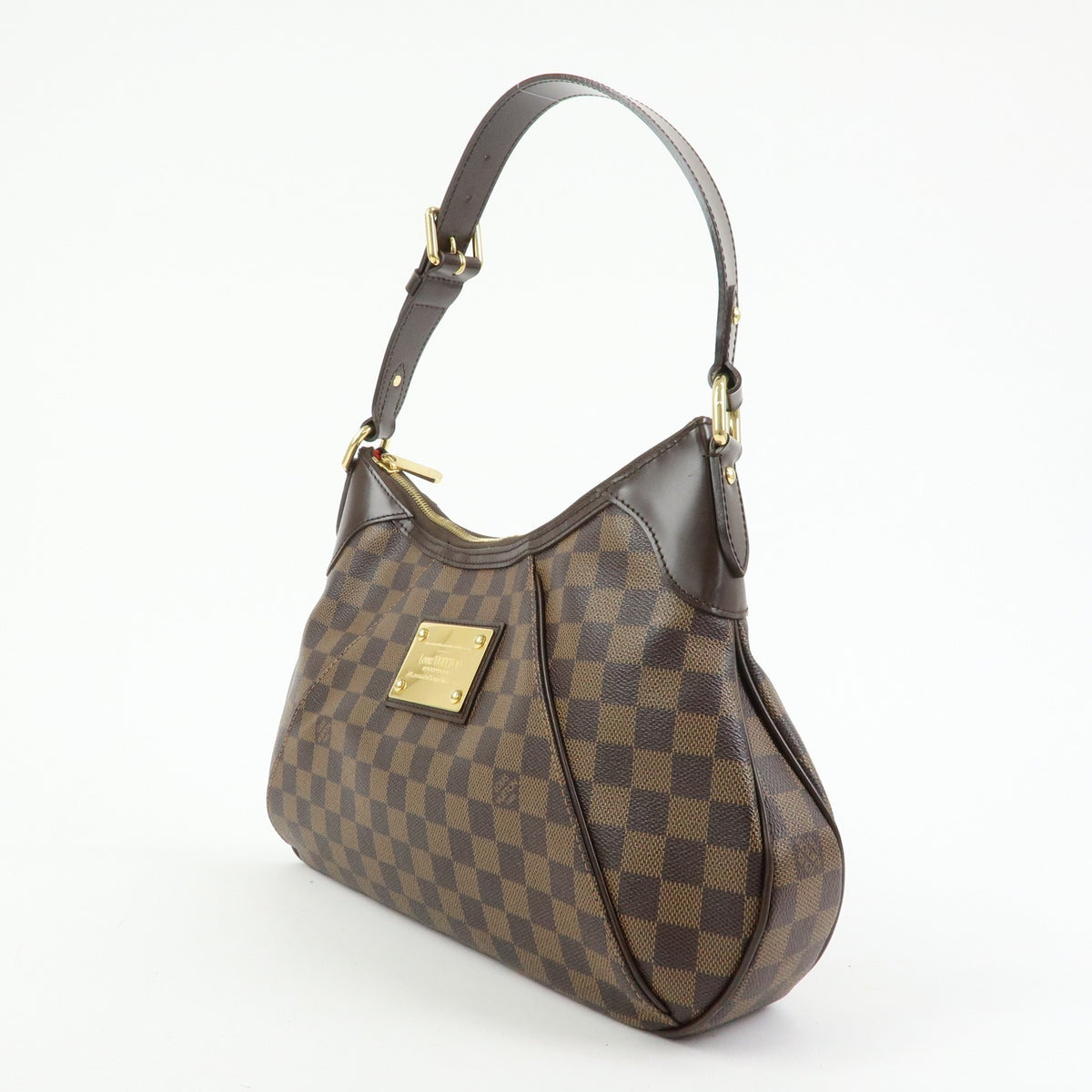 Louis Vuitton Thames Damier, Brown, Canvas, Handbag