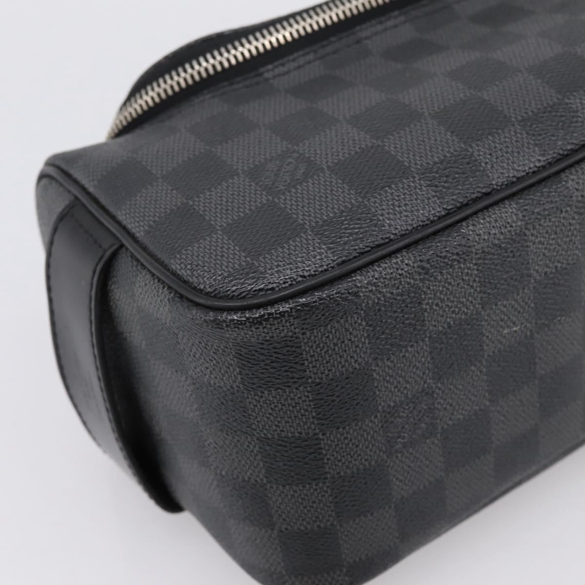 Louis Vuitton Trousse Toilette Damier Canvas, Black, Canvas, Clutch