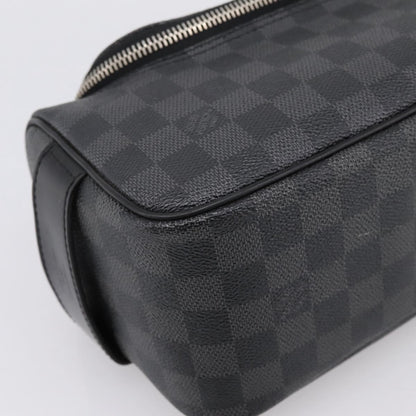 Louis Vuitton Trousse Toilette Damier Canvas, Black, Canvas, Clutch