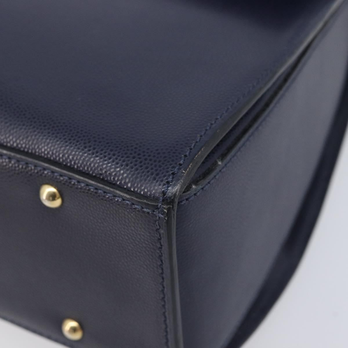 Celine Handbag Leather, Navy, Leather, Handbag