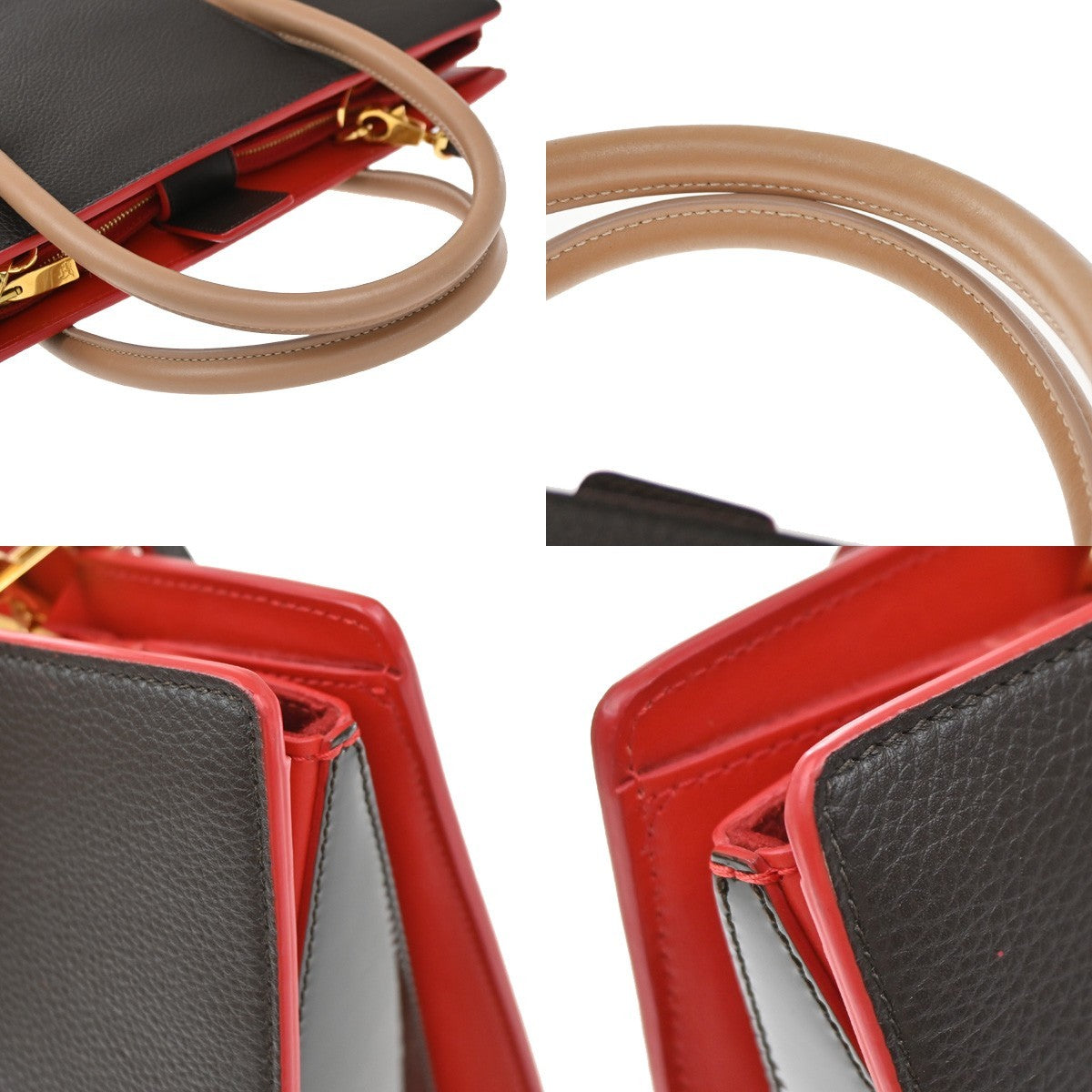 Christian Louboutin Paloma Printed Leather, Brown, Leather, Tote Bag