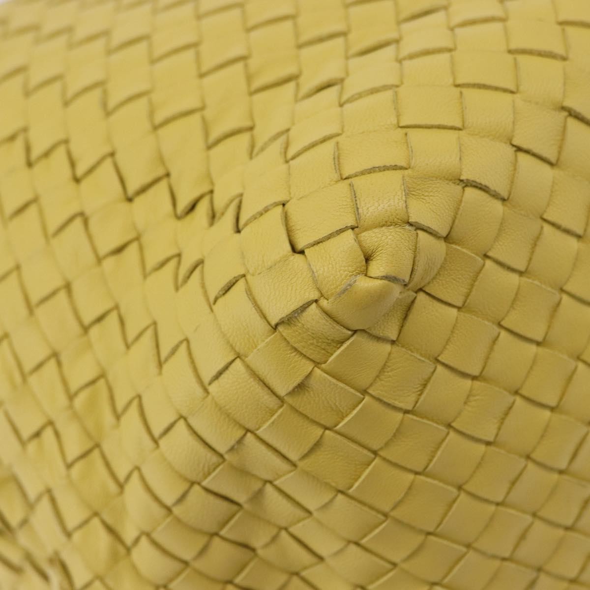 Bottega Veneta Zip Cube Messenger Intrecciato Nappa, Yellow, Leather, Shoulder Bag