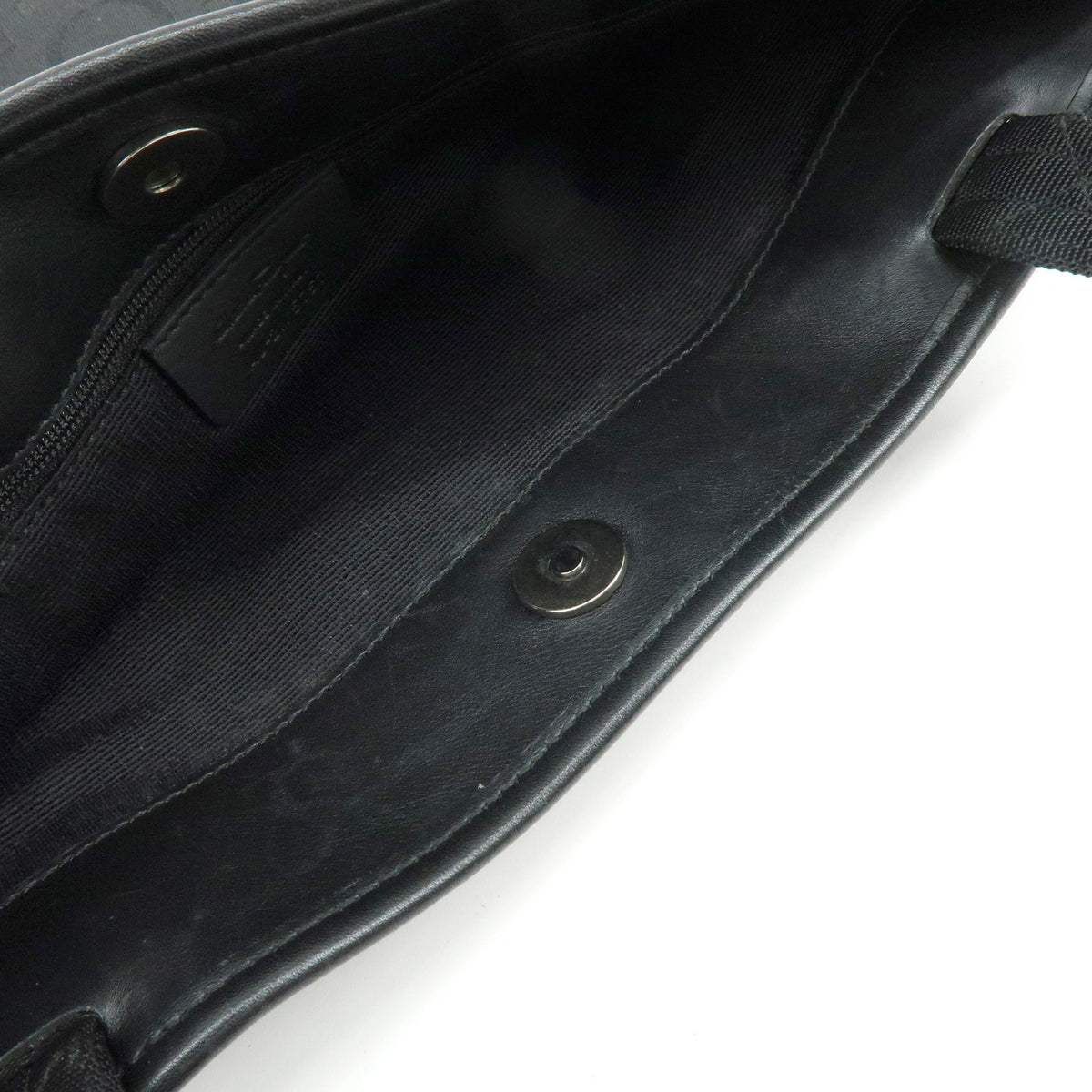 Salvatore Ferragamo Gancini Tote Canvas, Black, Canvas, Tote Bag
