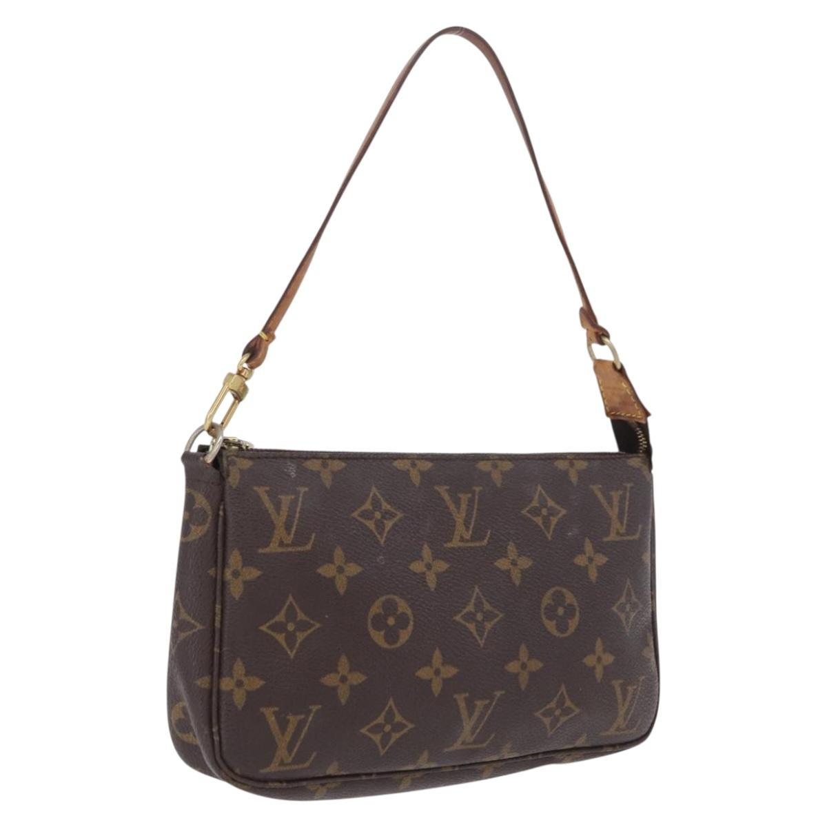 Louis Vuitton Pochette Accessoires Monogram Canvas, Brown, Canvas, Clutch