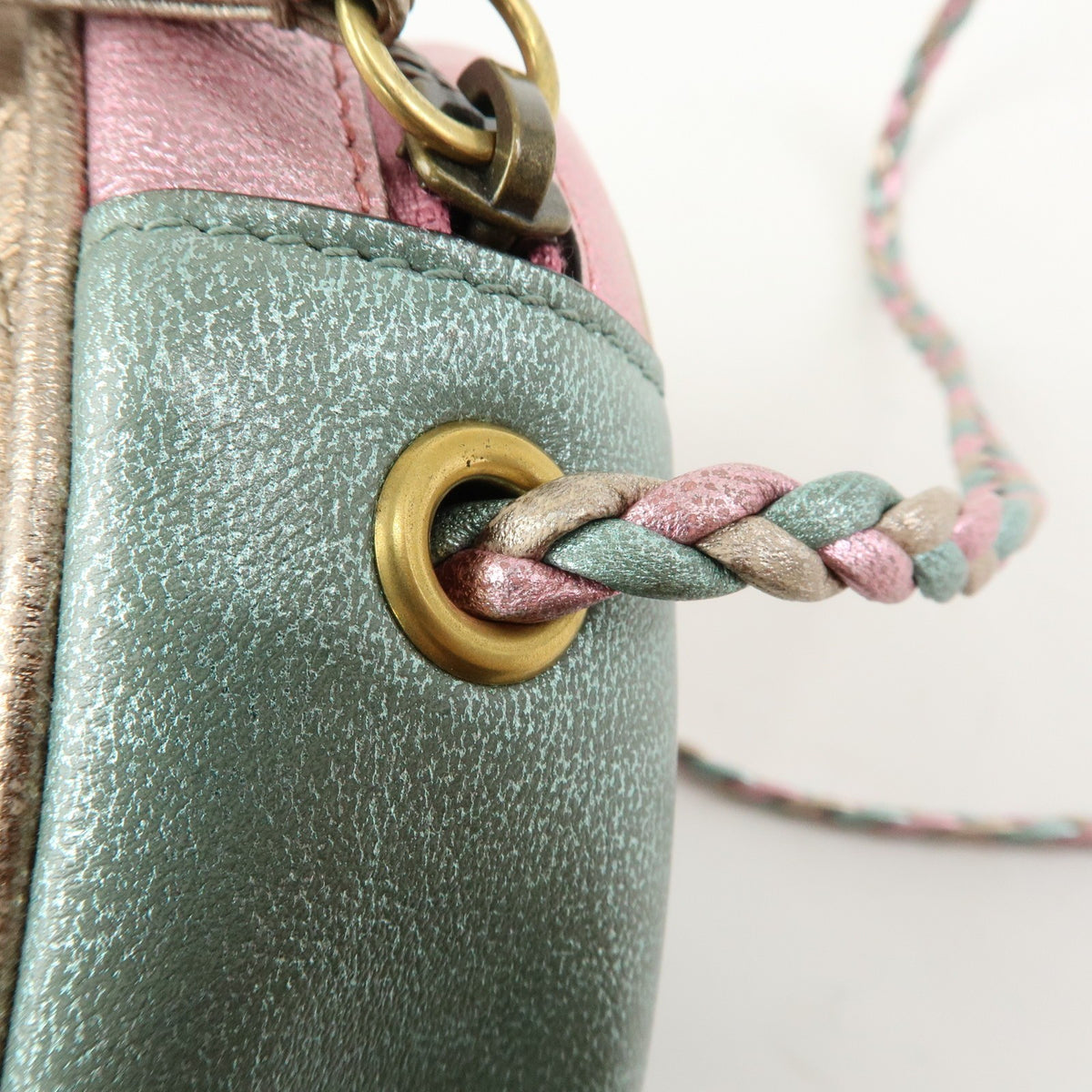 Gucci Trapuntata Camera Quilted Laminated Leather, Pink, Leather, Handbag