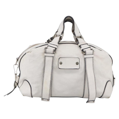 Chloe Handbag Leather, White, Leather, Handbag