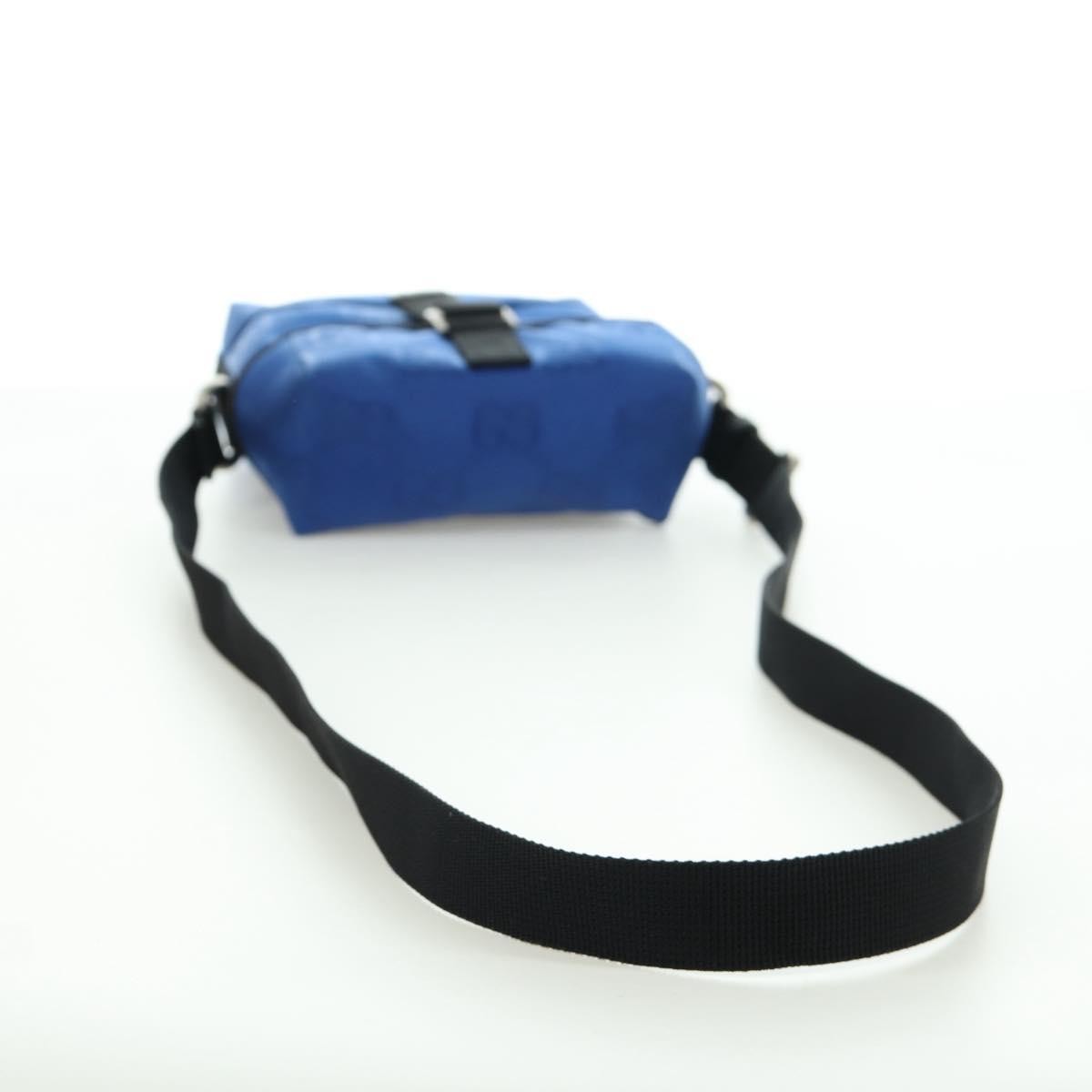Gucci Off The Grid Buckle Messenger GG Econyl, Blue, Canvas, Handbag