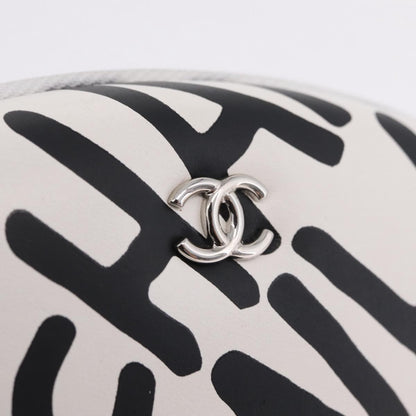 Chanel Coco Neige Zip Around Sunglasses Case with Chain Printed Leather, White, Leather, Sunglasses