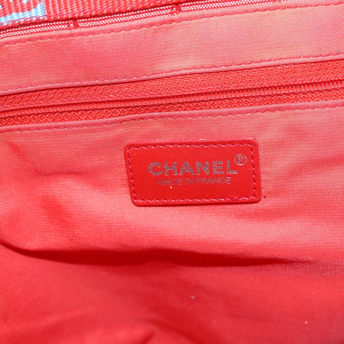 Chanel Travel Line Tote Nylon, RED, NYLON, Tote bag
