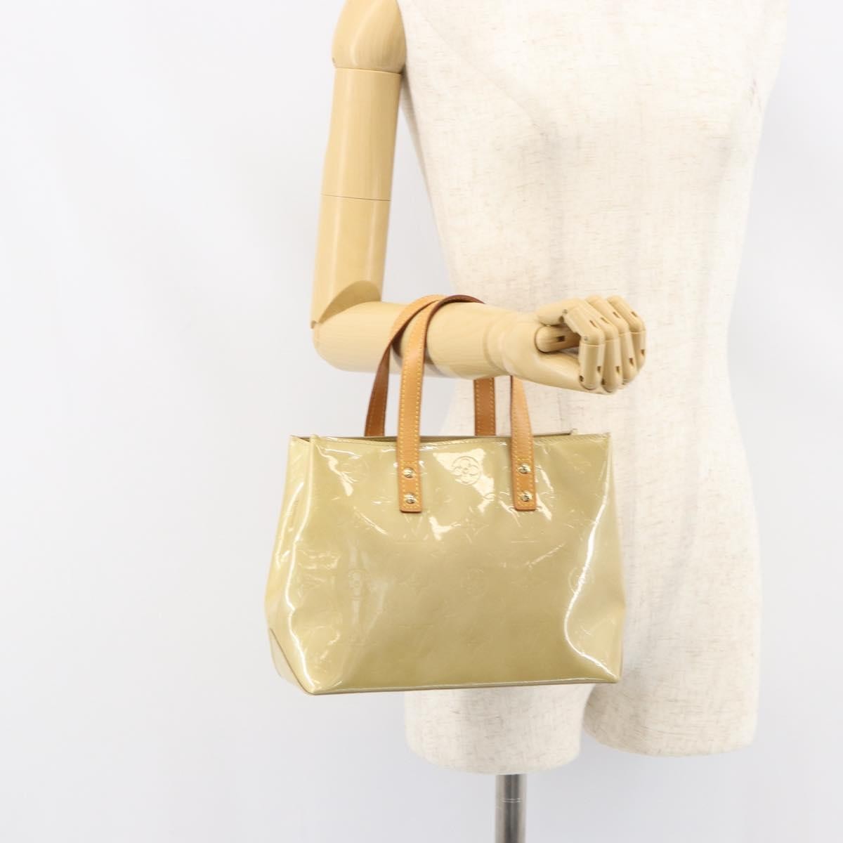 Louis Vuitton Reade Monogram Vernis, Beige, Patent Leather, Handbag