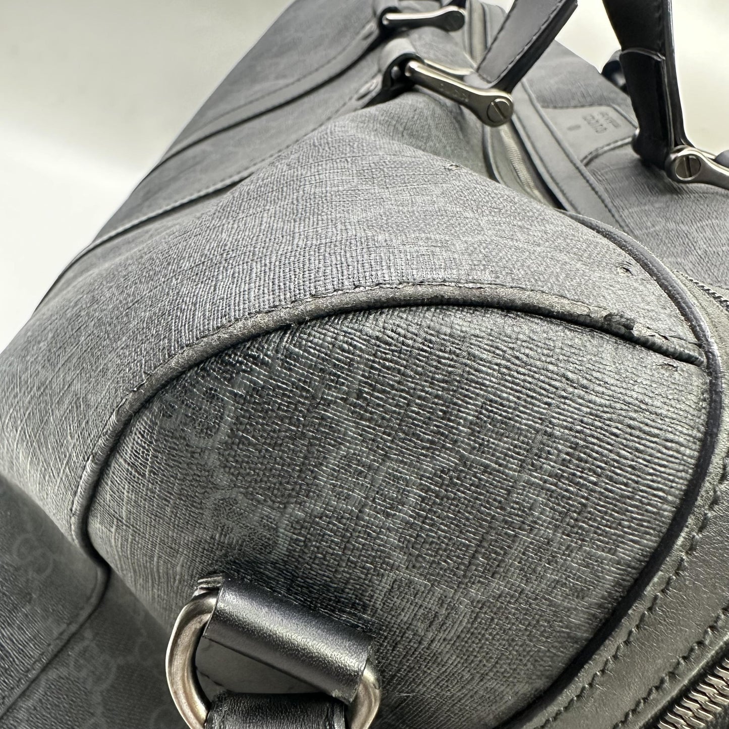 Gucci GG Supreme Carry-On Duffle Bag GG Canvas and Leather, Black, Canvas, Travel Bag