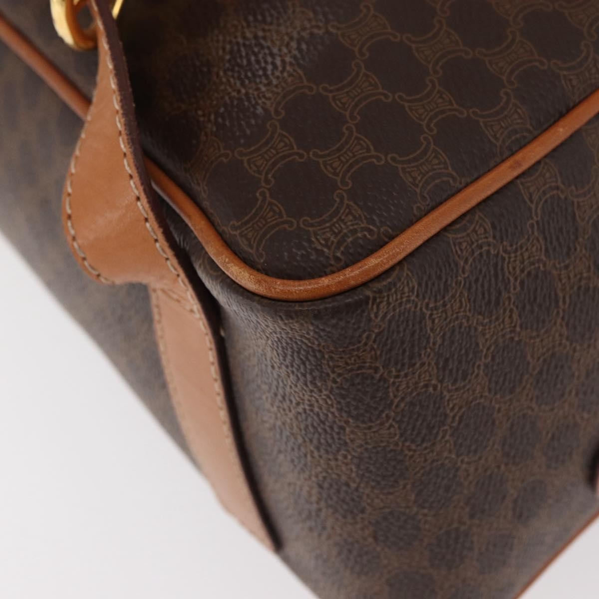 Celine Backpack Leather, Brown, Canvas, Backpack