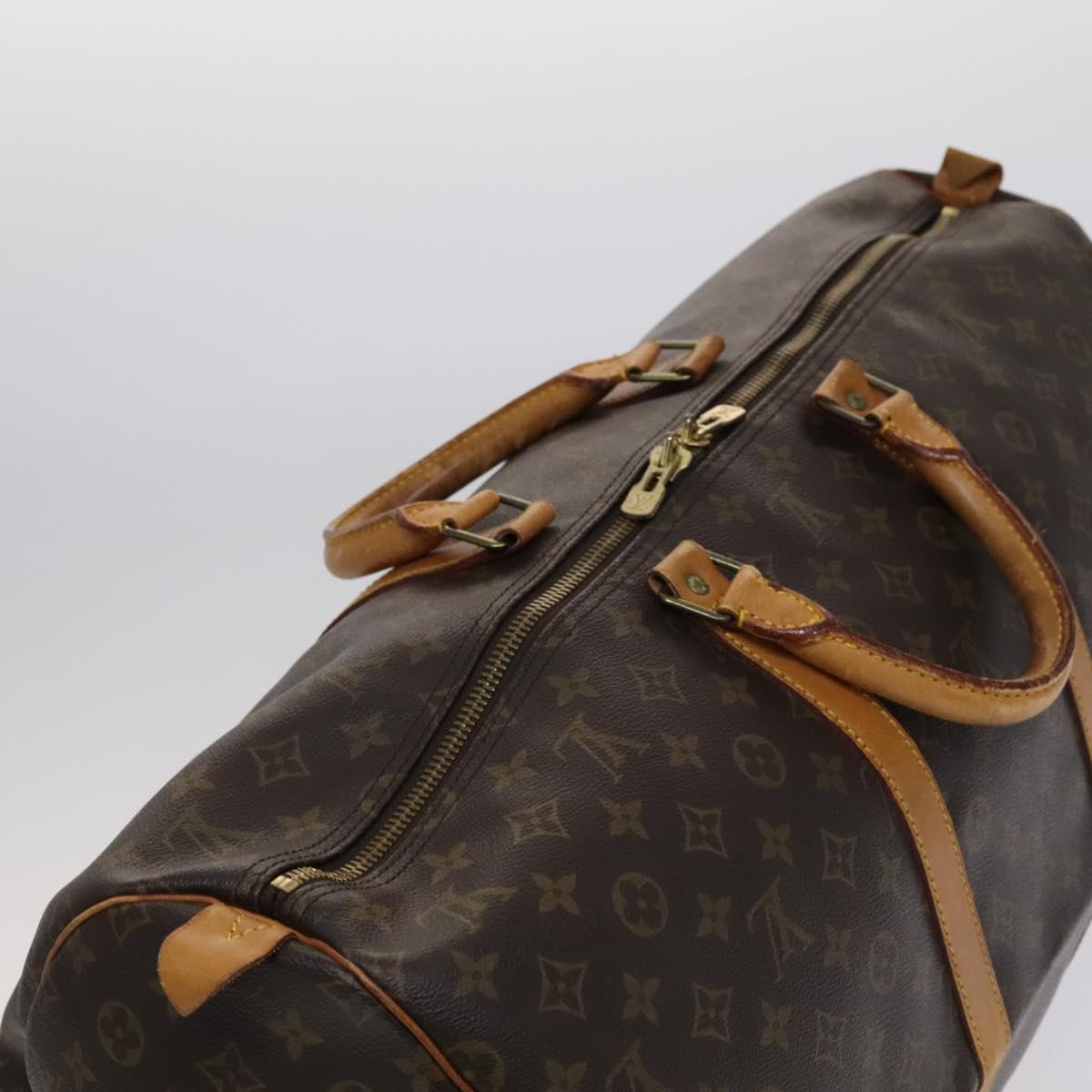 Louis Vuitton Keepall Bag Monogram Canvas, BROWN, CANVAS, Travel bag