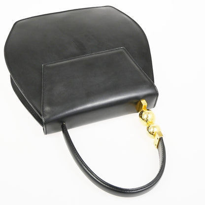 Celine Vintage Leather, Black, Leather, Shoulder Bag