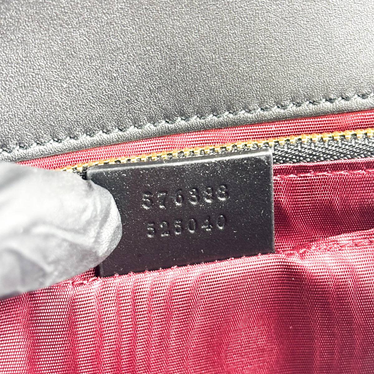 Gucci Zumi Leather, Black, Leather, Shoulder Bag